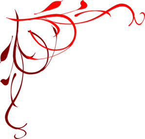 298x285 Heart Flourish Red Clip Art
