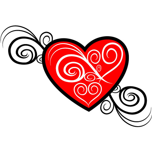 500x500 Heart Flourish Vector