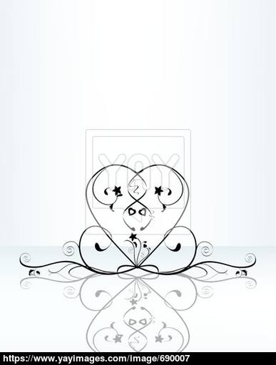387x512 Heart Flourish Vector Illustration Vector
