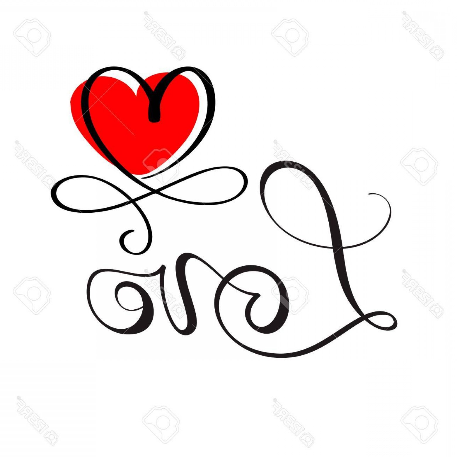 1560x1560 Photostock Vector Love Original Custom Hand Lettering Handmade
