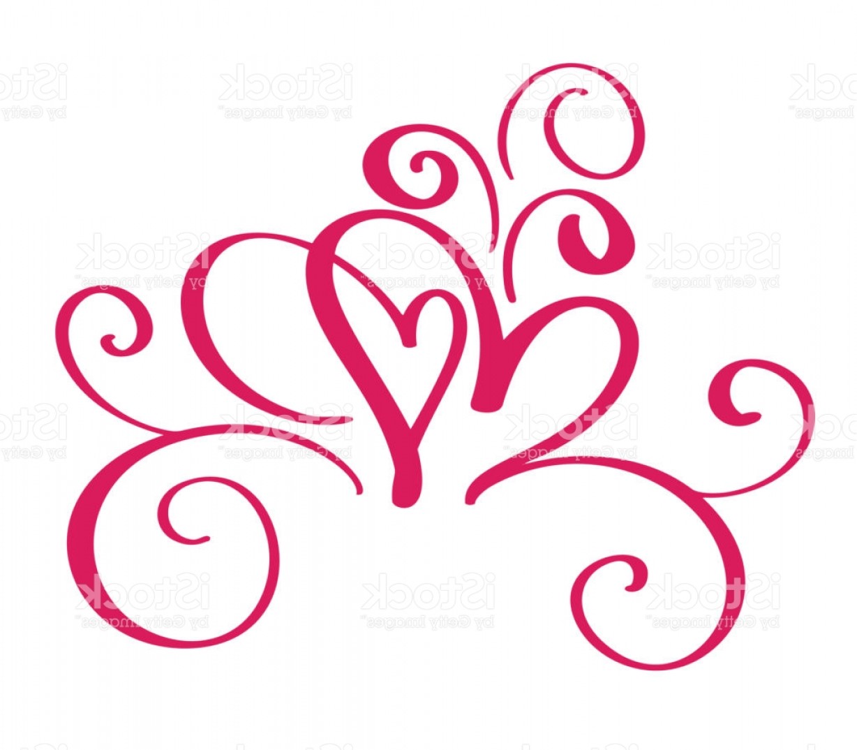 1228x1074 Vector Valentines Day Of Flourish Calligraphy Vintage Hearts Hand