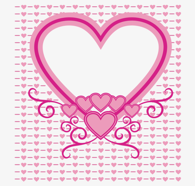 650x622 Pink Hearts Frame Vector, Frame, Decoration, Sweet Png And Vector