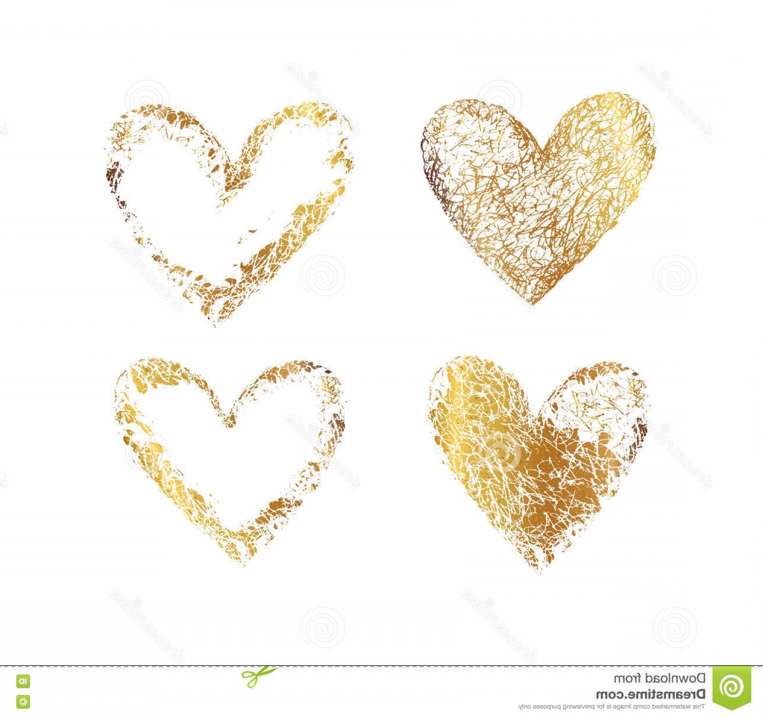 1560x1468 Stock Illustration Gold Heart Frame Vector Set Golden Hearts Set