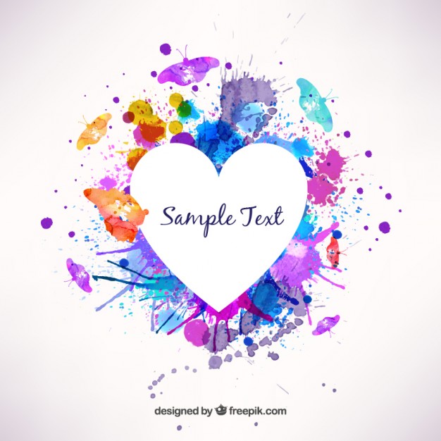 626x626 Watercolor Heart Frame Vector Free Download