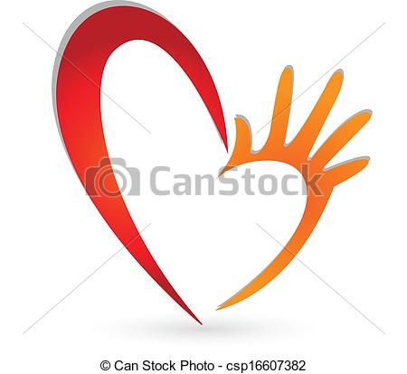 450x414 Heart Hands Logo. Heart Hands Icon Vector .