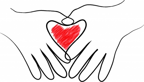 600x342 Heart In Hands Free Vector In Adobe Illustrator Ai ( .ai