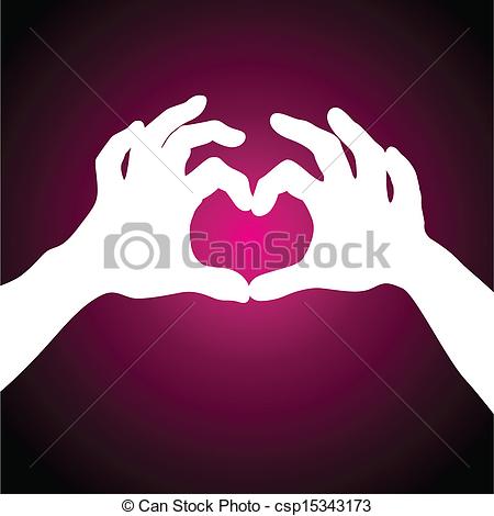 450x470 Love Heart Hands Vectors Illustration