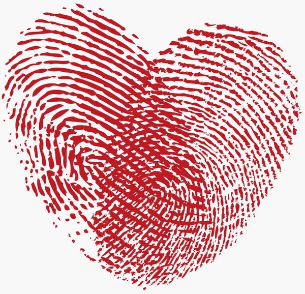 600x578 Fingerprint Heart Vector Graphic Free Vector In Encapsulated