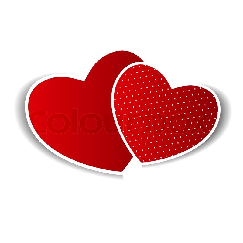 800x800 Happy Valentines Day Card With Heart Vector Illustration Stock
