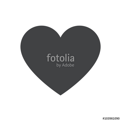 500x500 Heart Icon, Heart Vector Icon, Heart Icon Illustration Stock