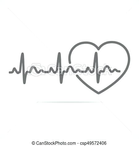 450x470 Heartbeat Vector Heart With Sign Illustration Eps Crazywind