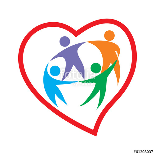 500x500 Family Heart Logo Vector Stock Image And Royalty Free Vector