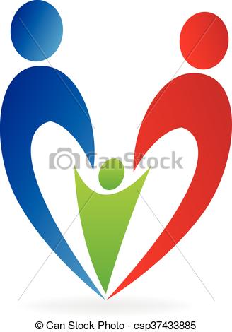 328x470 Family Heart Logo. Family Heart Vector.