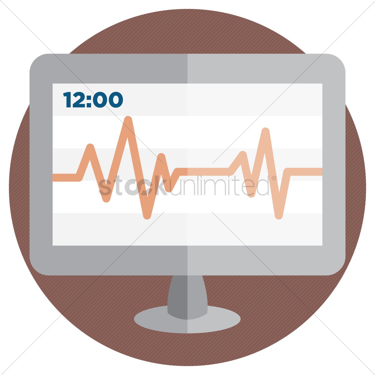 1300x1300 Free Heart Monitor Screen Vector Image