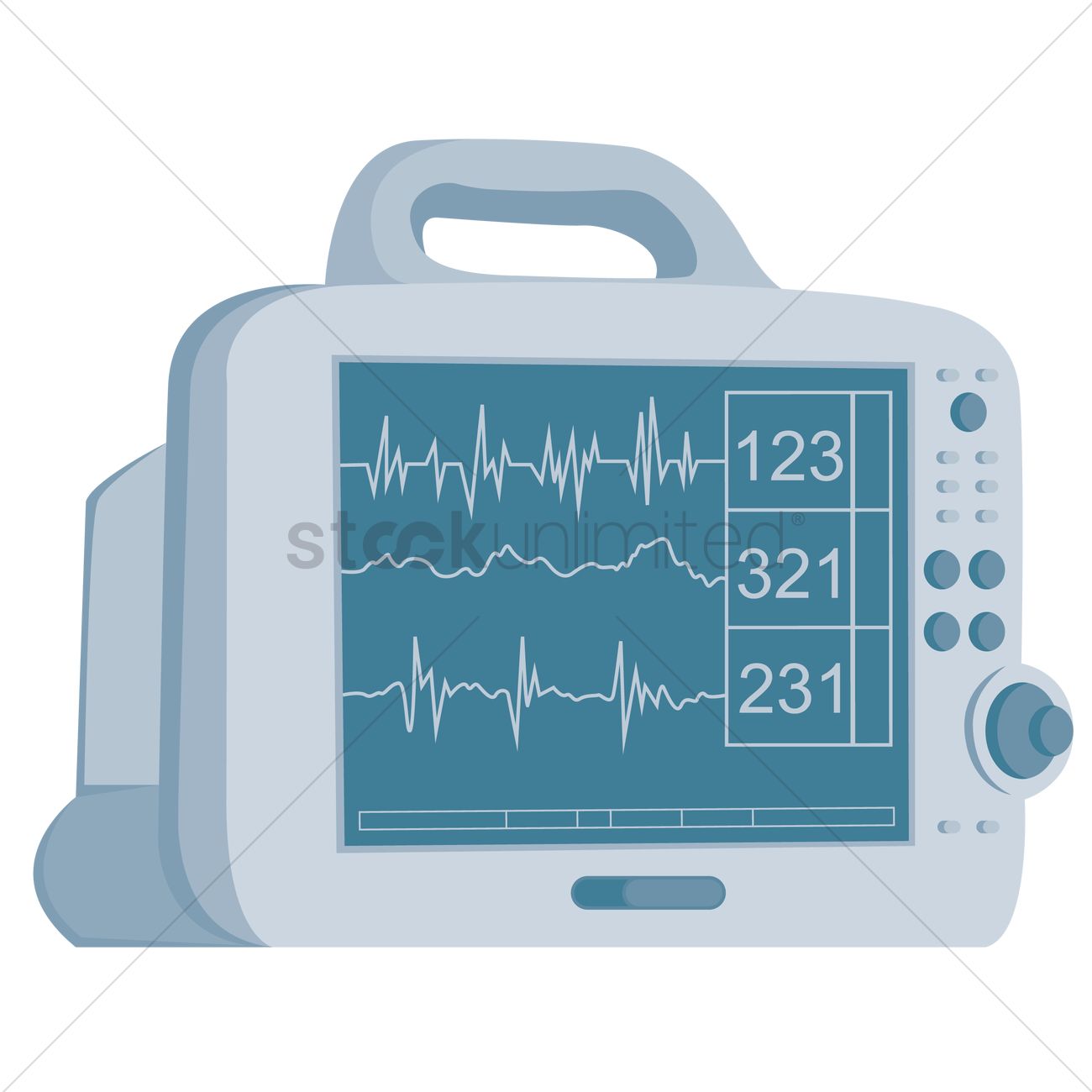 1300x1300 A Heart Rate Monitor Vector Image