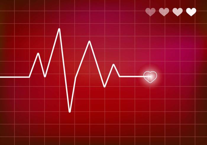 700x490 Heart Monitor Vector. Ekg.