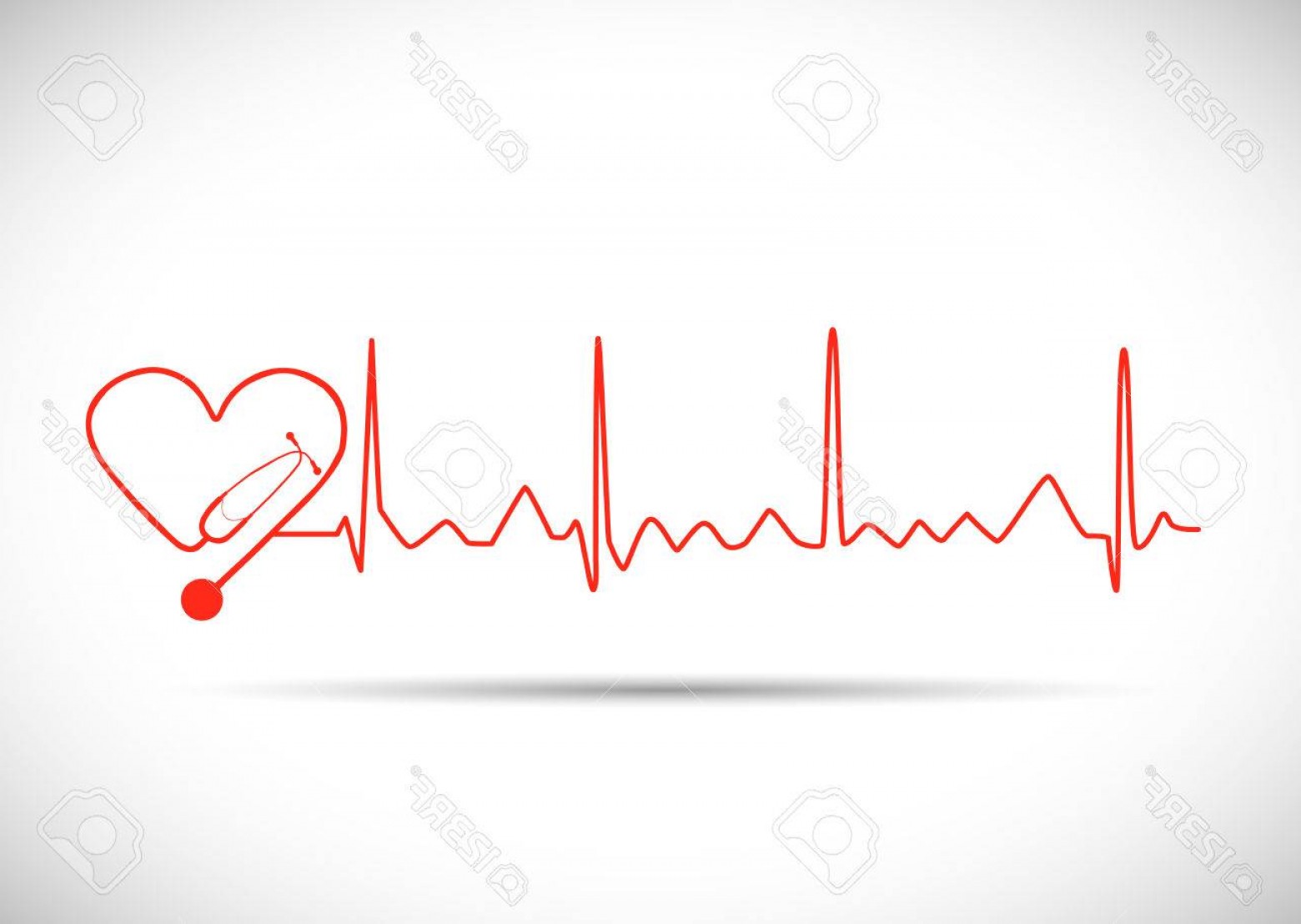 1560x1108 Photostock Vector Illustration Of A Heart Monitor Wave With