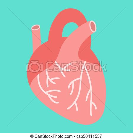450x470 Human Heart Flat Icon, Medicine And Healthcare, Human Organ Sign