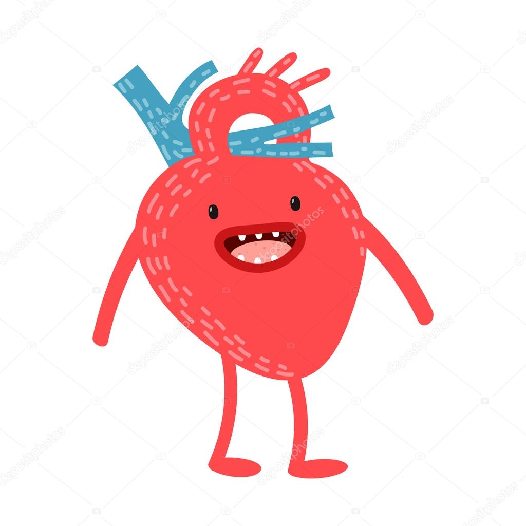 1024x1024 Collection Of Human Heart Cartoon Drawing High Quality, Free