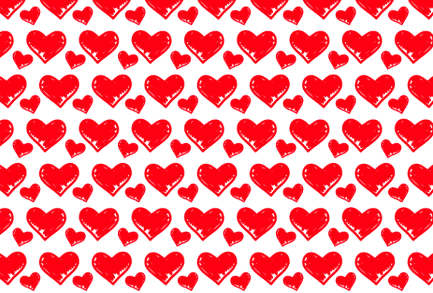 620x420 Hand Doodled Free Heart Seamless Vector Pattern Creative Nerds