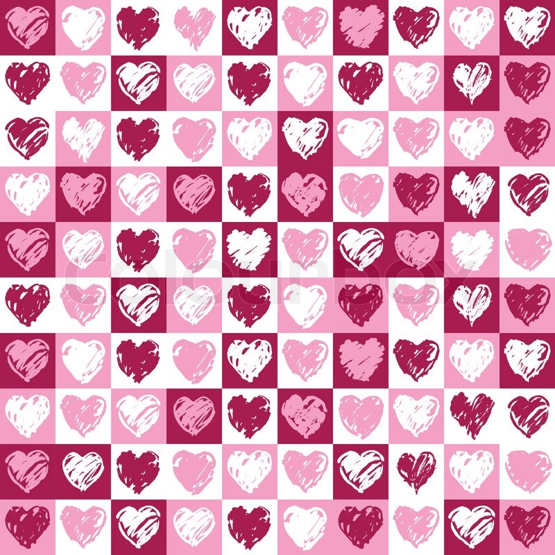 800x800 A Square Background With Hearts Pattern In Pink And Vinous Colours