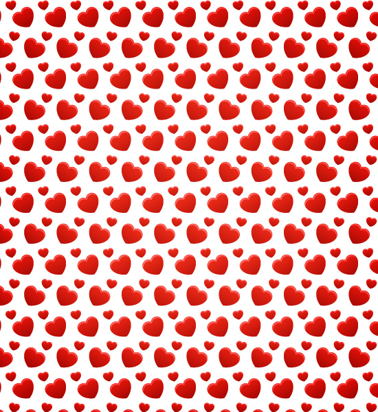 550x600 Free Seamless Valentines Heart Pattern Free Vector In Adobe