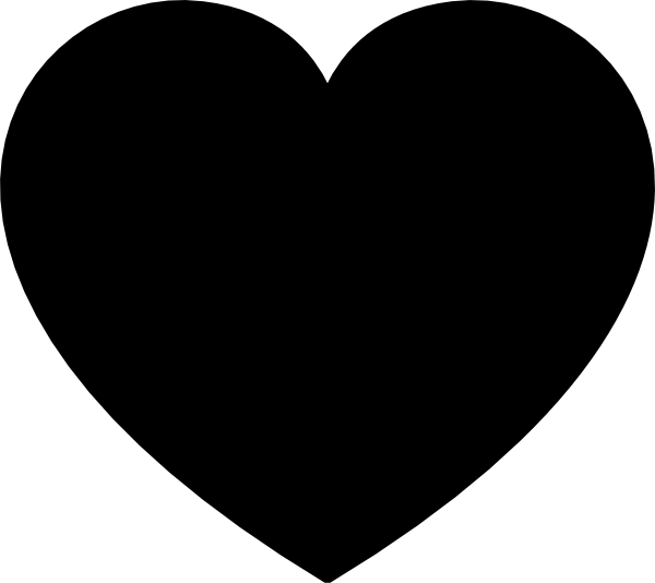 600x534 Solid Black Heart Clip Art