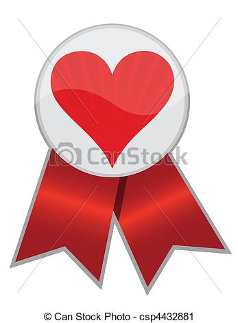 347x470 Love Ribbon. Love Heart Ribbon Isolated Over A White Background.