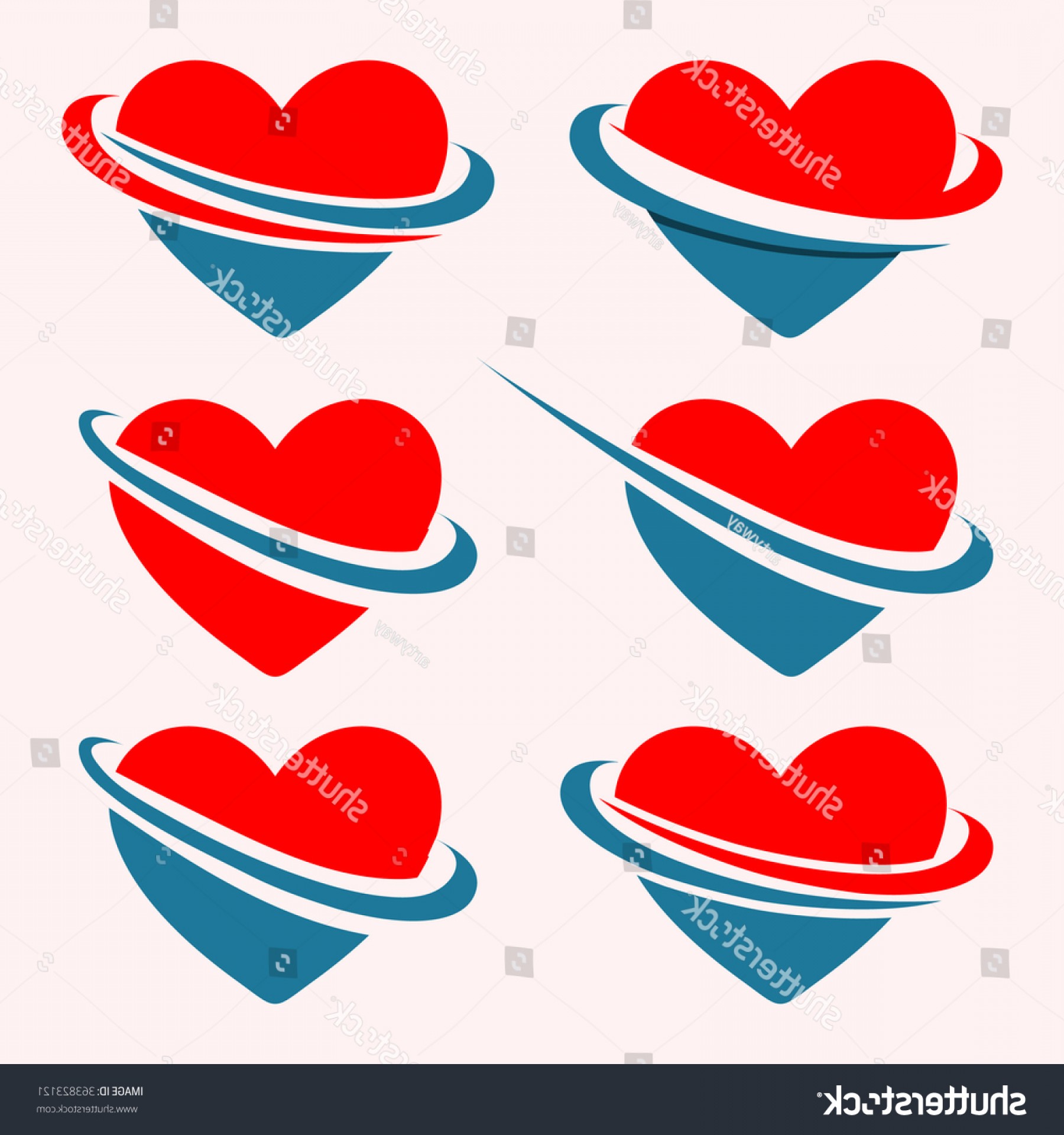 1800x1920 Red Blue Hearts Ribbon Vector Logo Arenawp