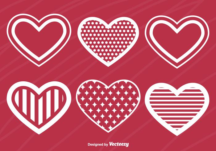 700x490 Heart Shapes Free Vector Art