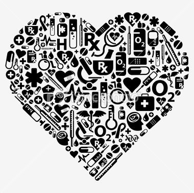 380x379 Heart Shape Using Medical Icons Royalty Free Stock Vector Art