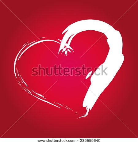 450x470 Red Background Heart Shape Vector Art Abstract Background Vector