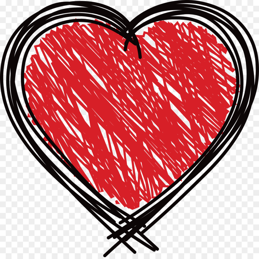 900x900 Download Heart Doodle Drawing Clip Art Graffiti Painted Heart