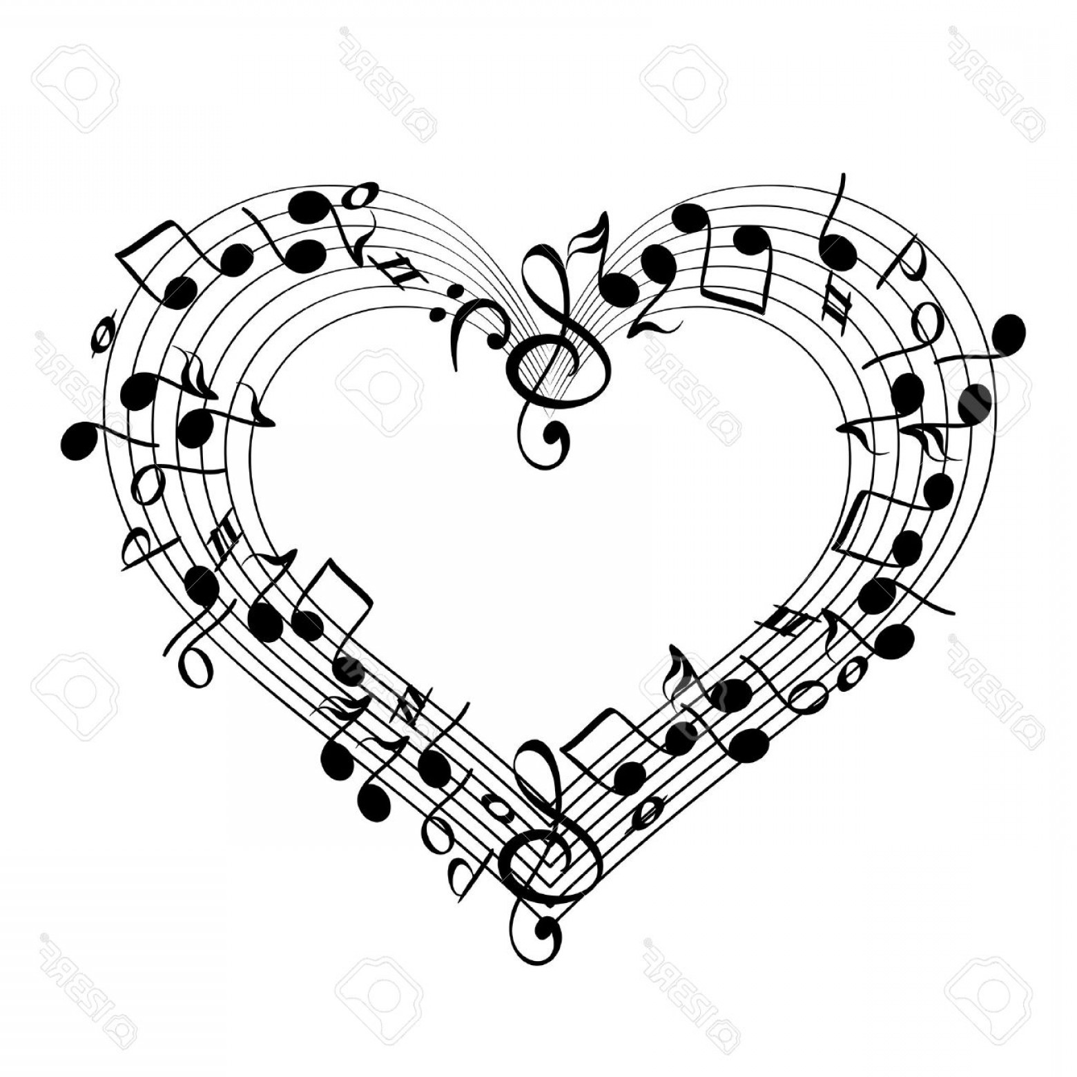 1560x1560 Photomusic From Heart Sketch Cartoon Vector Illustration Arenawp