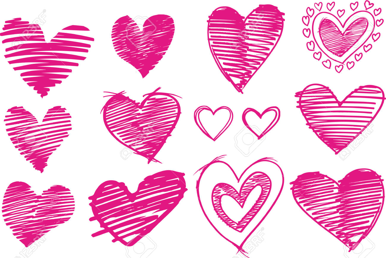 1300x869 Sketchy Heart Clipart