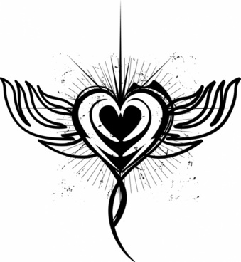 339x368 Heart Tattoo Free Vector Download (4,761 Free Vector) For