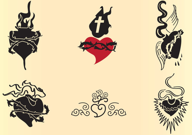 632x443 Sacred Heart Tattoo Vectors Free Vector Download 359353 Cannypic