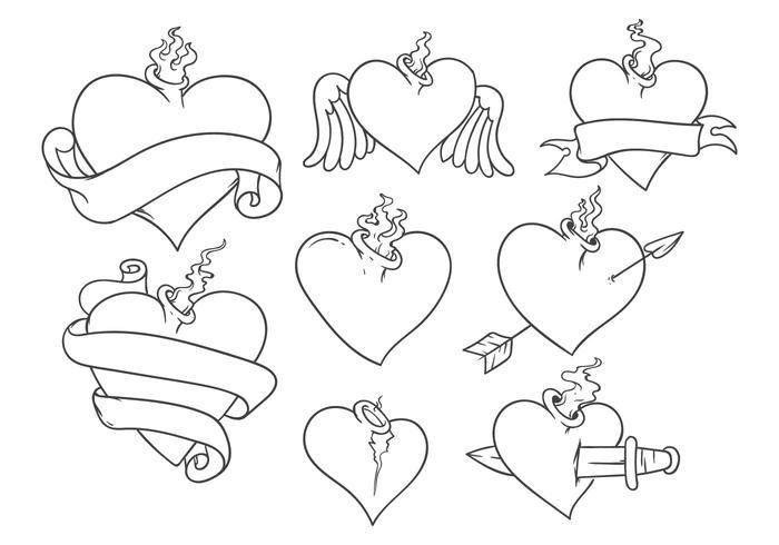 700x490 Free Sacred Heart Tattoo Vector