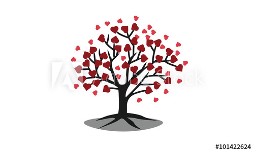 500x300 Heart Tree Vector