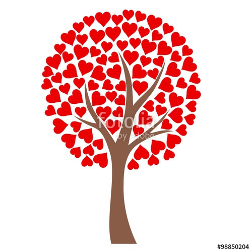 500x500 Heart Tree With White Background Stock Image And Royalty Free