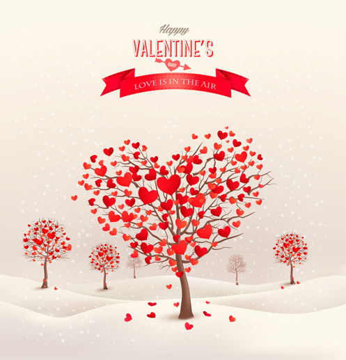 497x517 Heart Tree Valentine Background Art Free Vector In Encapsulated