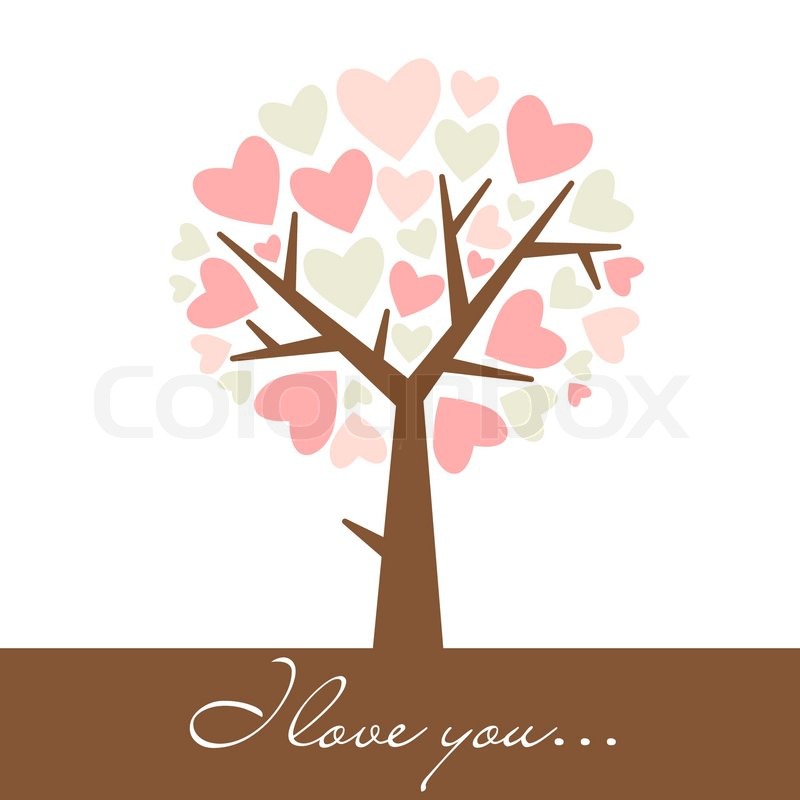 800x800 Abstract Heart Tree Stock Vector Colourbox