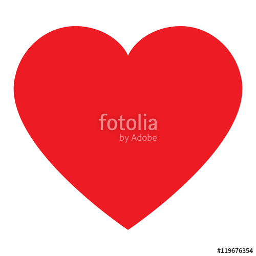 500x500 Simple Heart Vector Isolated Stock Image And Royalty Free Vector