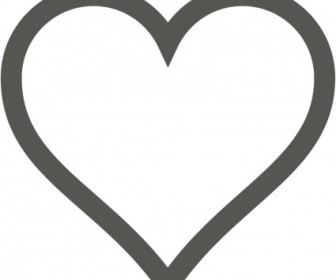 336x280 Vector Heart Icon (Deselected) Vector Clip Art