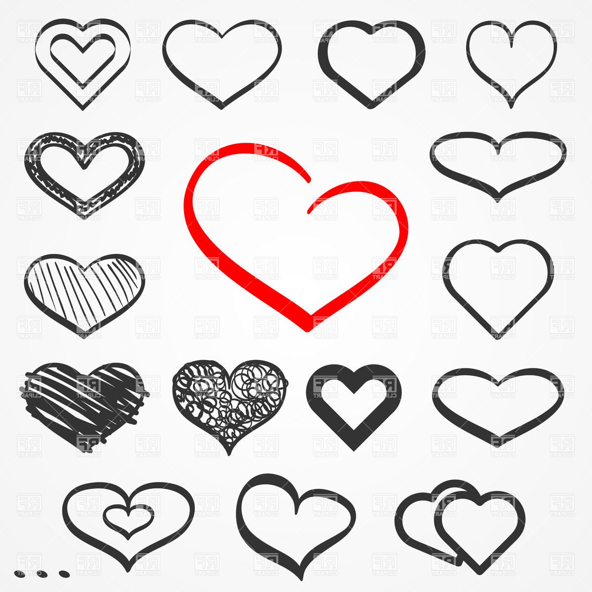 1200x1200 Drawn Heart Vector Art 3346555