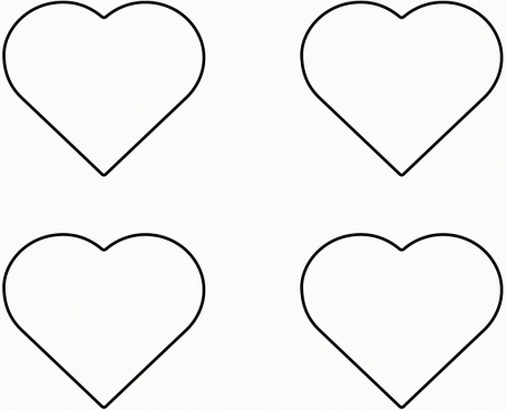 454x368 Free Heart Vector Coloring