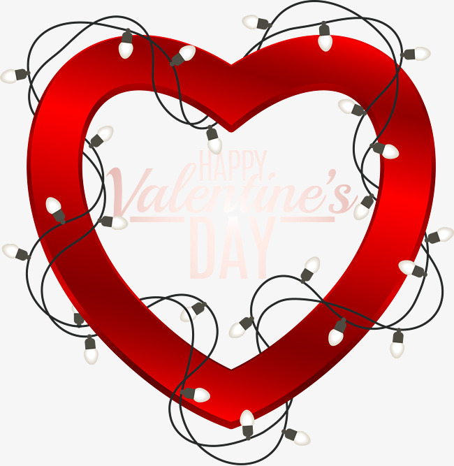 650x667 Vector Exquisite Heart Shaped Lighting Design, Vector Graphics