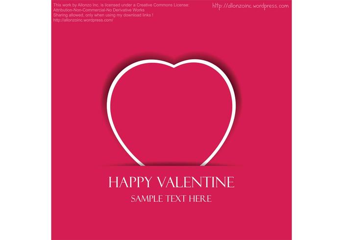 700x490 Valentine Heart Vector Card Free Vector Art