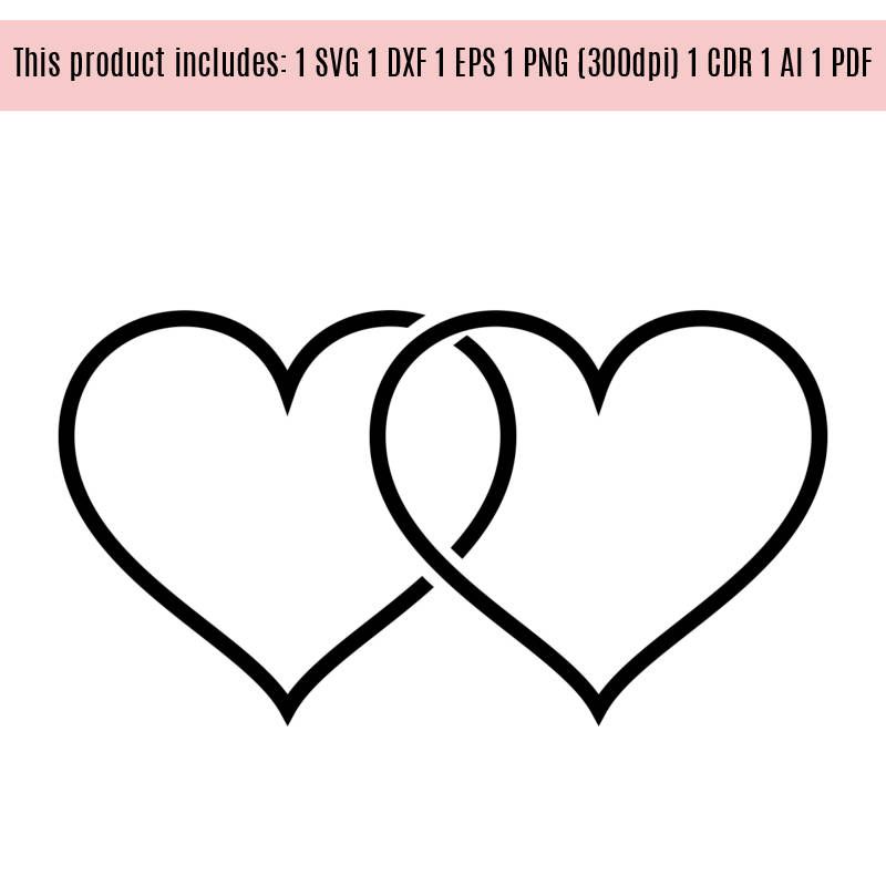 800x800 Hearts Love Wedding Vinyl Graphics Svg Dxf Eps Png Cdr Ai Pdf