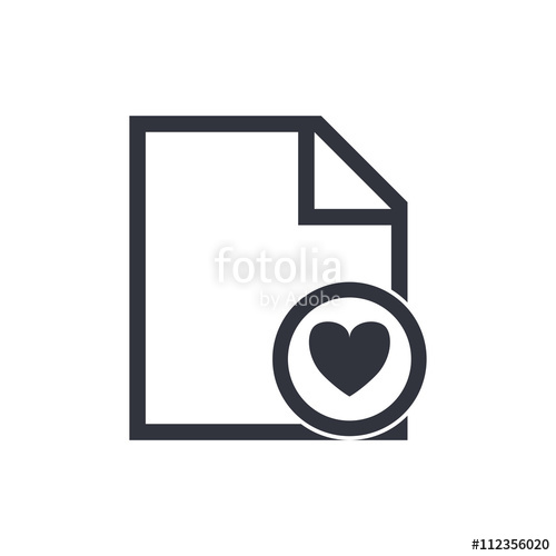 500x500 File Heart Icon, File Heart Eps10, File Heart Vector, File Heart